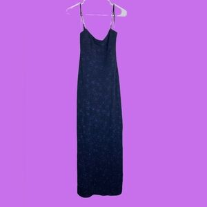 Vintage City Triangles Blue Glitter Starburst Maxi